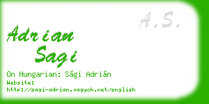 adrian sagi business card