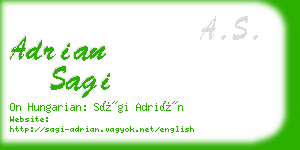 adrian sagi business card